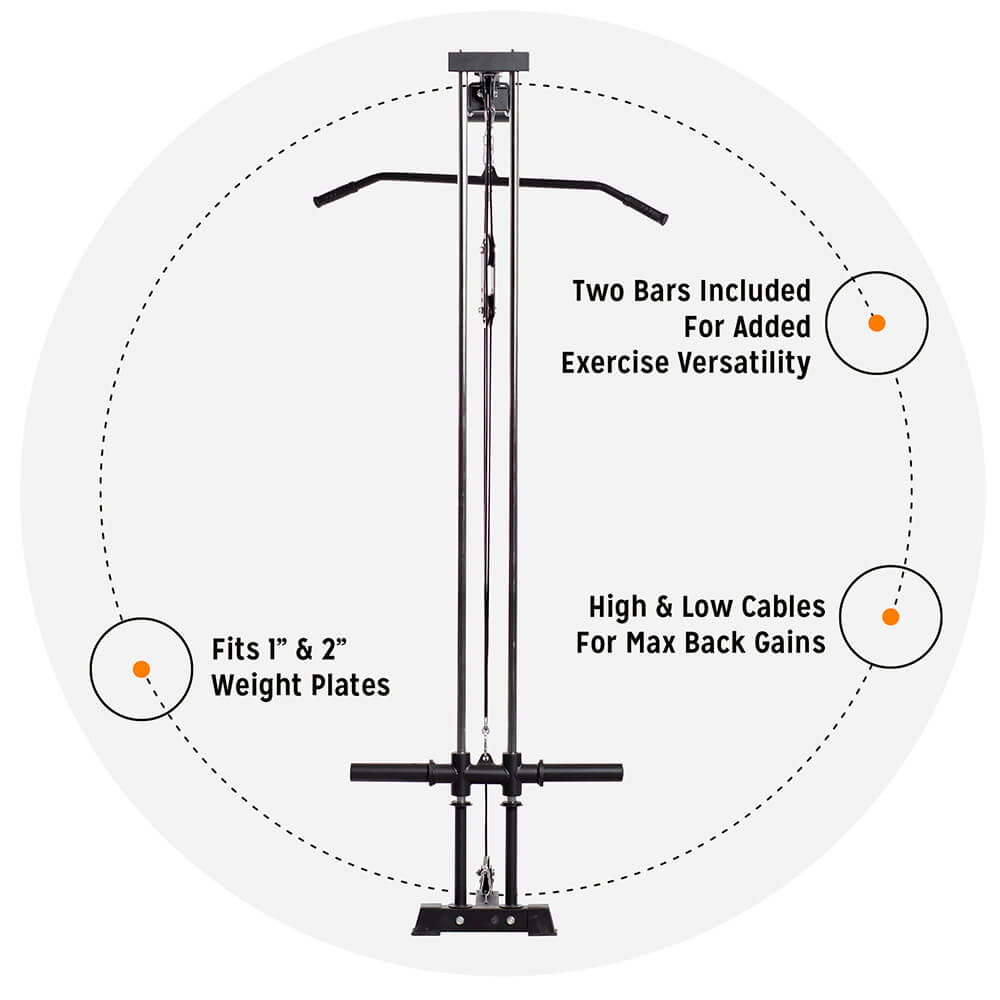 37" Lat Pull Down Cable Attachment 